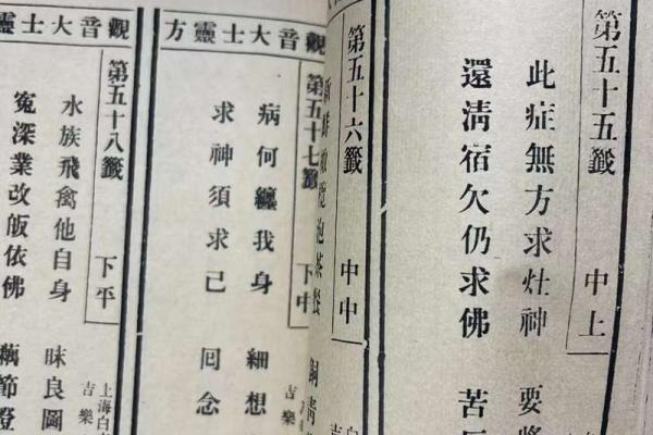 观音灵签第85签求疾病