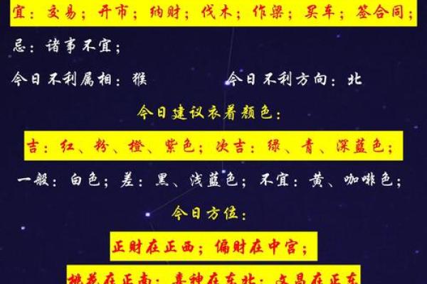 今日黄历，宜忌福凶
