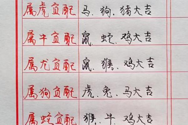 生肖配对 十二生肖最佳配对表格