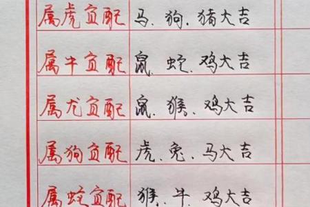 生肖配对 十二生肖最佳配对表格