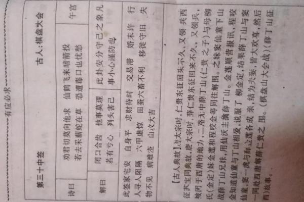 王母娘娘灵签第十一签