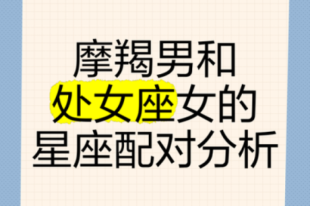 摩羯座女生处女座男生配对怎么样