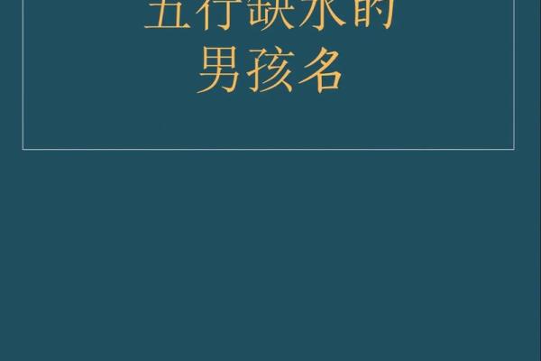 男孩五行八字属水的名字