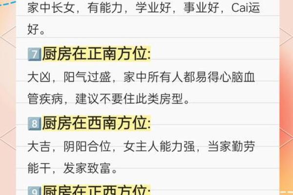 厨房的蕞佳方位建在哪边