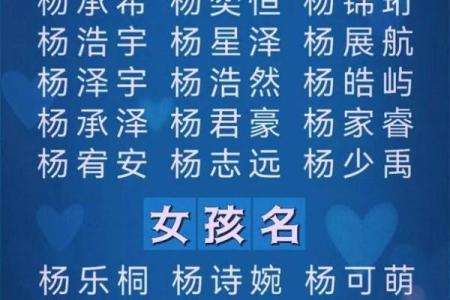 起名杨姓女孩名字大全,八字看下半年运势