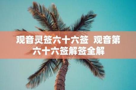 观音灵鉴第66签解签
