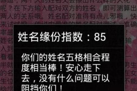 姓名配对占卜问题 姓名配对预测？