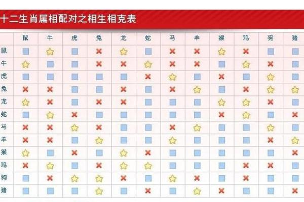 最准的12生肖配对表