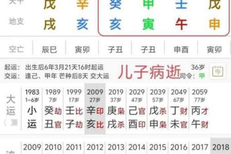 八字流年生大运吉凶解释