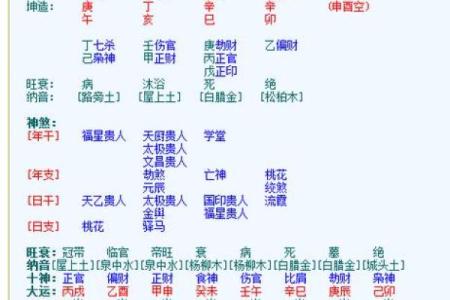 免费四柱八字排盘详解