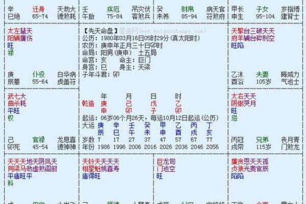 紫薇星斗命宫看长相