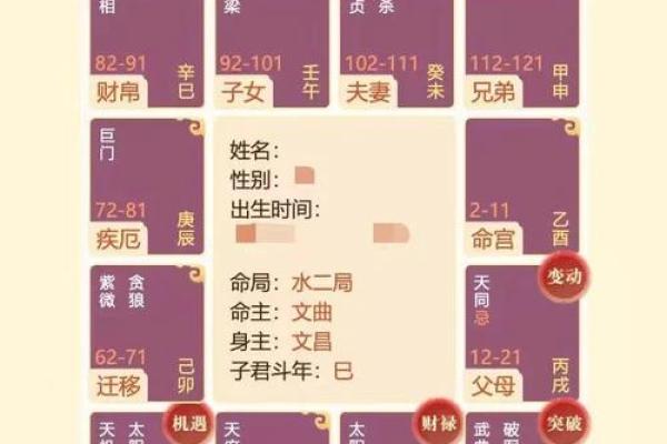 紫薇斗数批流年男顺女逆