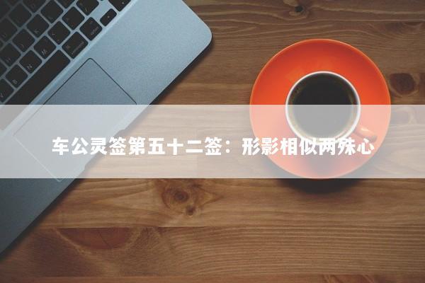 车公灵签第五十二签：形影相似两殊心