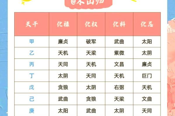 紫微斗数化忌对照 紫微斗数化忌入各宫？