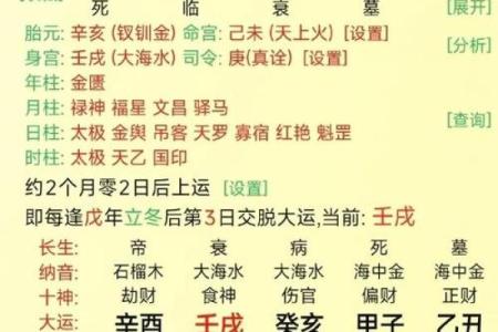 事业运八字