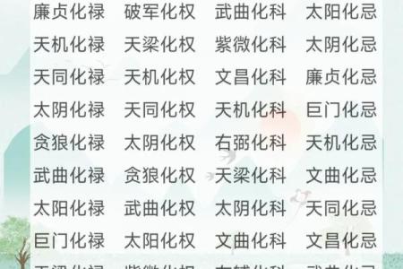 紫薇斗数口诀