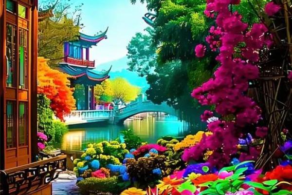 浪漫花房子风水壁纸