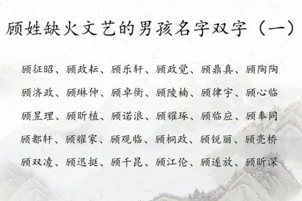 顾姓男孩名字大全-顾姓男孩起名字大全-顾姓名字大全姓名