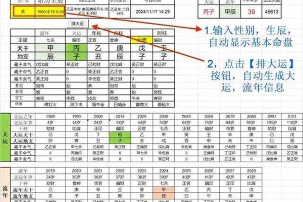 八字排盘后分析教程