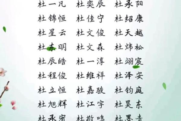 杜姓男孩名字大全-杜姓男孩起名字大全-杜姓名字大全姓名