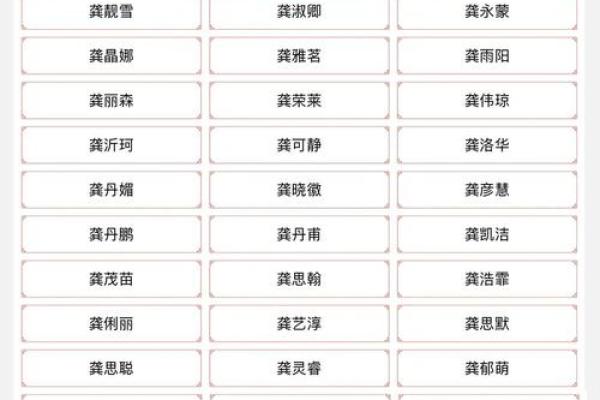 龚姓女孩名字大全-龚姓女孩起名字大全-龚姓名字大全姓名