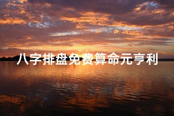 元亨利贞网八字排盘