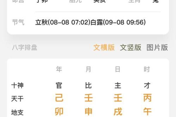 八字一样