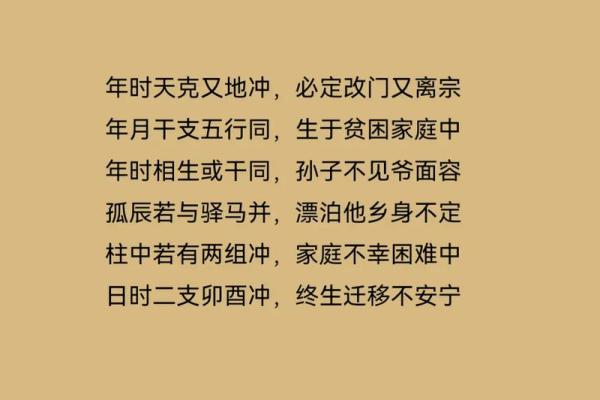 八字日时冲