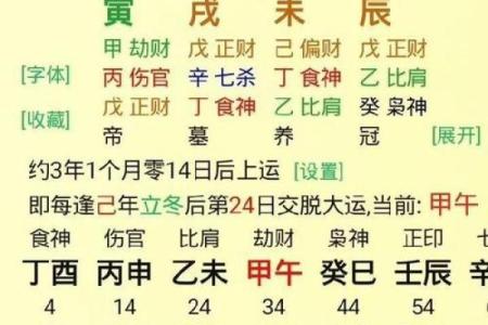 四柱八字大运