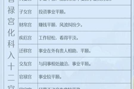 紫微斗数流年疾厄宫化科