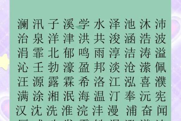 五行属水的字-五行属水的字大全-五行属水的字有哪些姓名