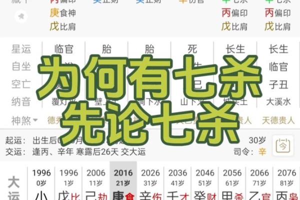 八字七杀坐什么地支最有力