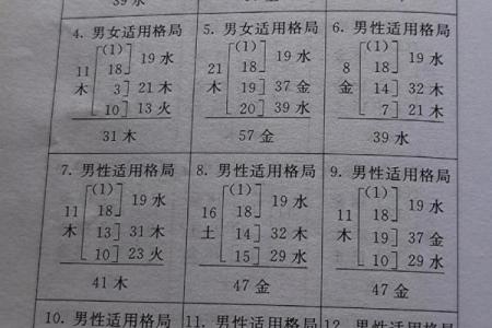 五格取名法测试吉凶结果