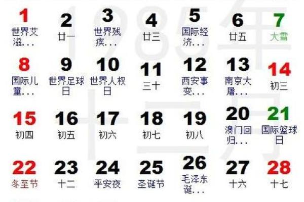 八字日历