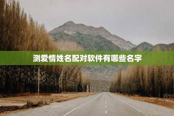 姓名爱情配对图片男 姓名恋爱配对姓名配对测试？