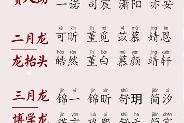 如何给1月份出生的属龙男孩取名字姓名